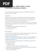 Configuration of MSS WDA On NWBC