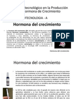 Producción biotecnológica Hormona Crecimiento