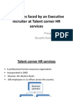 Challenges Faced by An Executive Recruiter at Talent Corner HR Services