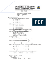 Mid Test: I. Choose The Correct Answer