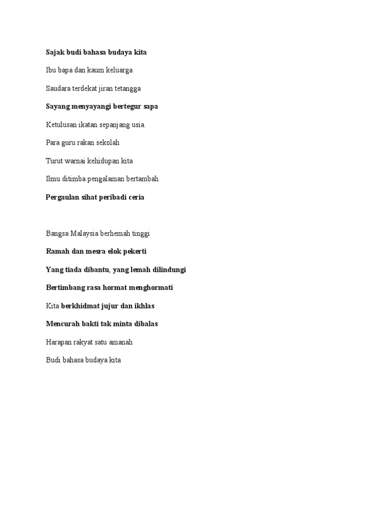 budi bahasa in english