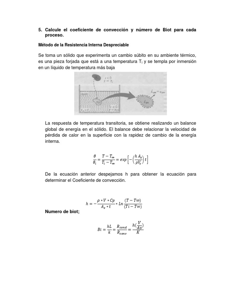 Numero De Biot Para Esfera