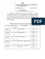 6th Exam Time Table