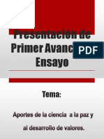 Presentación de Primer Avance de Ensayo