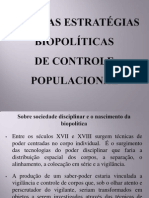 Aula 2 - SOBRE AS ESTRATÉGIAS BIOPOLÍTICAS DE CONTROLE POPULACIONAL