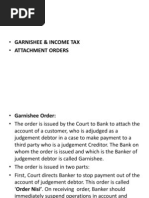 Garnishee & Income Tax Attachment Orders