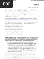 Download Howard Gardner Multiple Intelligences and Education by taikoubou SN16770156 doc pdf