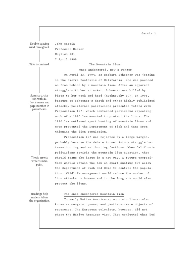 mla in research paper