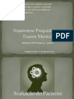 Anamnese Psiquiátrica e Exame Mental