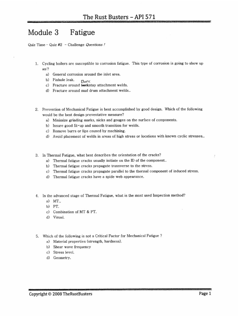 API 571 Quiz | PDF