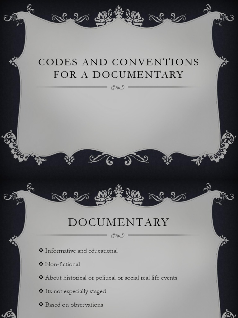Documentary Codes and Conventions Guide | PDF