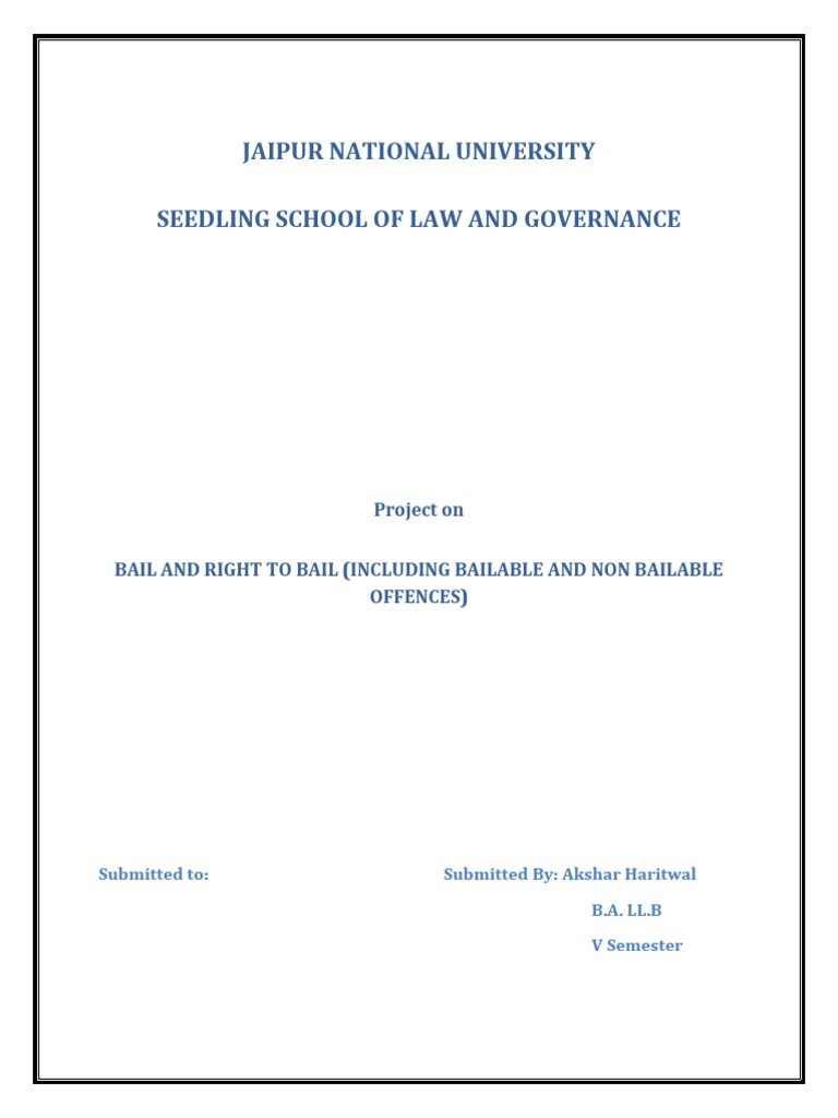 Bail Rights and Legal Framework in India | PDF | Bail | Arrest