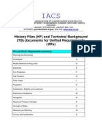 Background Info On Unified Requirements URTB