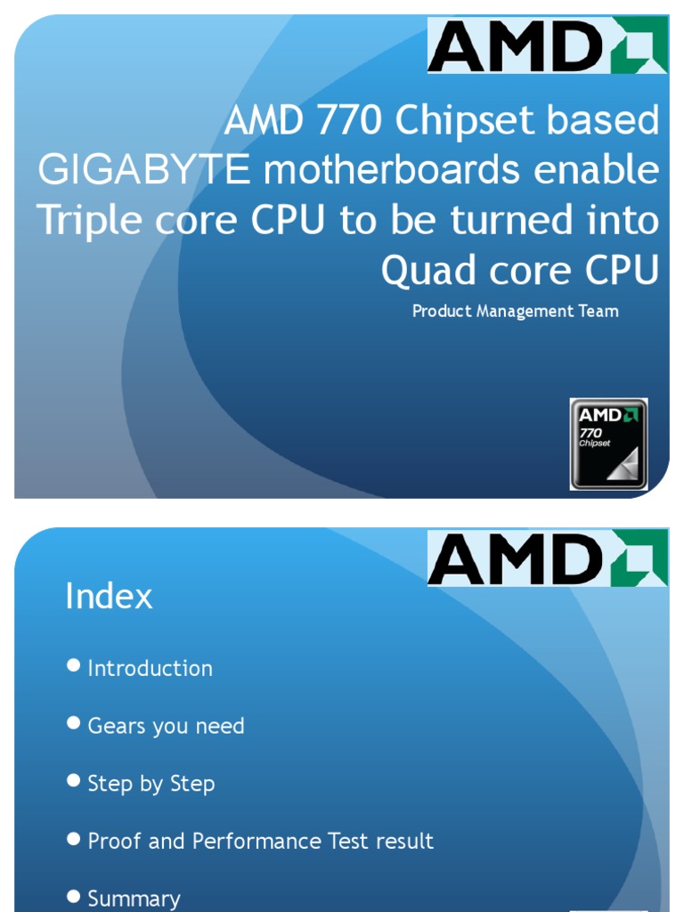 Gigabyte MA770 AMD CPU 4th Core Enabling by ACC | PDF | Advanced Micro ...