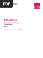 Download Cambridge A-Level 2014 - Islamic Studies - Syllabus by maliksaim SN167769411 doc pdf