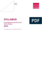 Cambridge A-Level 2014 - Islamic Studies - Syllabus