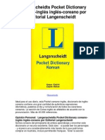 langenscheidts pocket dictionary coreano inglés inglés coreano por editorial langenscheidt - averigüe por qué me encanta!