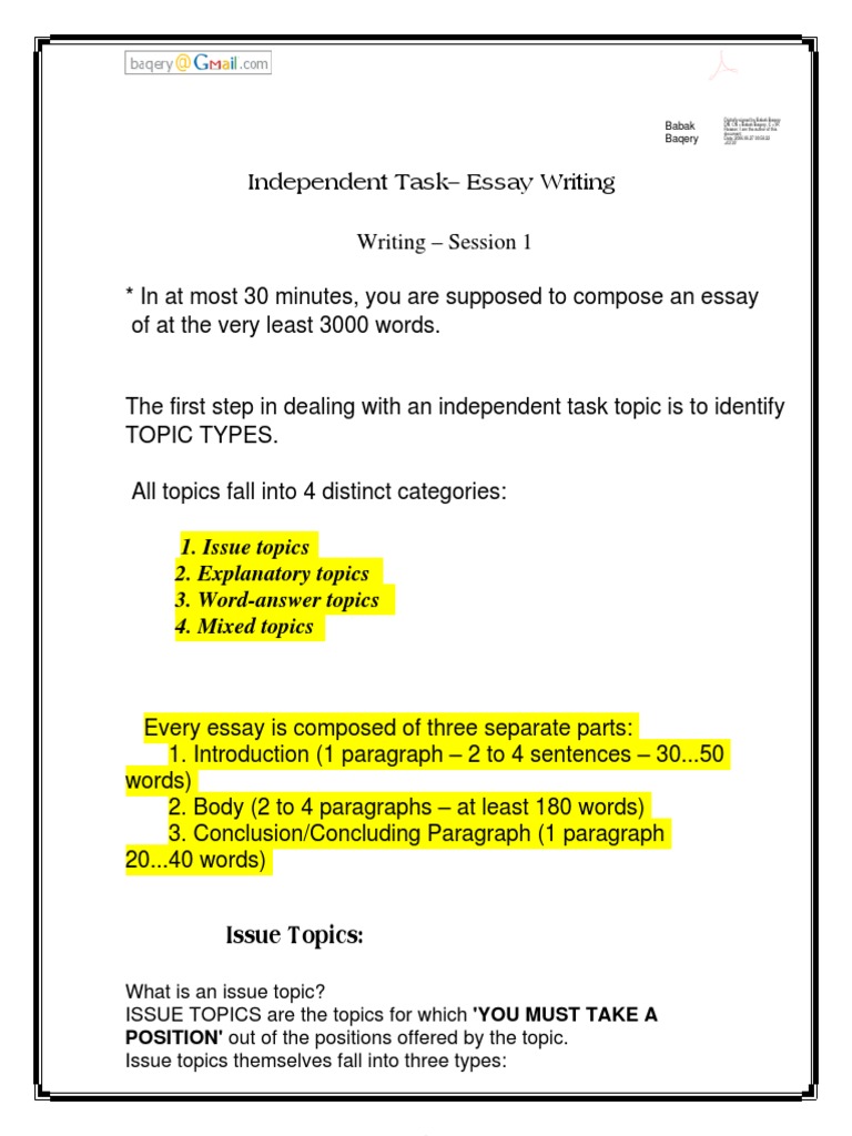 Toefl writing practice test with answers 2020 image