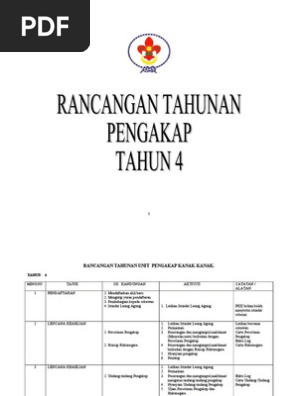 Rancangan Tahunan Pengakap Tahun 4 Pdf