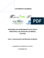 PROGRAMA DE ORDENAMIENTO ECOLÓGICO TERRITORIAL DEL MUNICIPIO DE MÉRIDA, YUCATÁN