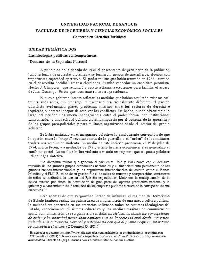 Doctrina de La Seguridad Nacional