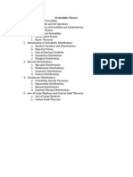 Probability Theory Outline