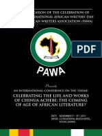 Pan African Writers Association Presents: Celebrating The Life and Works of Chinua Achebe