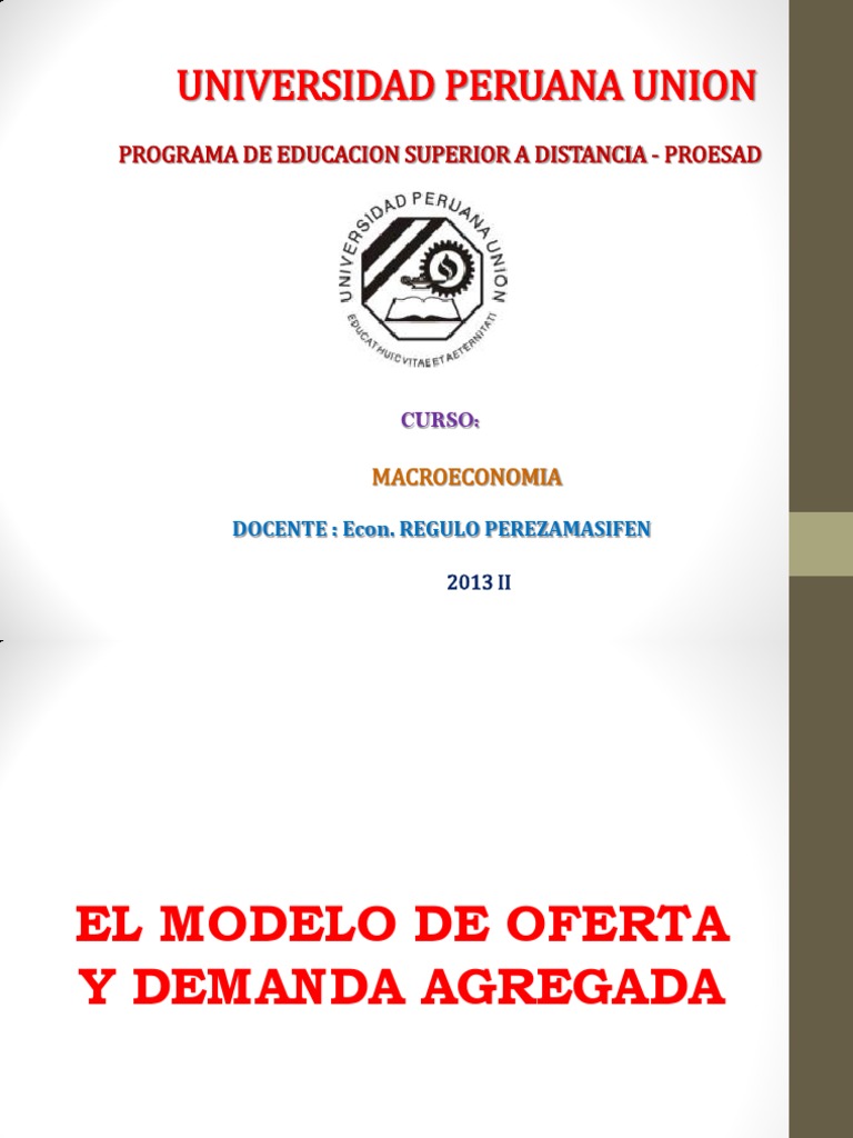 Modelo de Oferta y Demanda Agregada | Unduh gratis PDF | La política ...