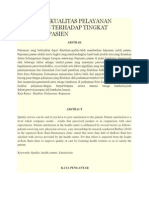 Pengaruh Kualitas Pelayanan Puskesmas Terhadap Tingkat Kepuasan Pasien