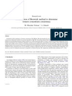 Modification of Bostwick Method To Determine Tomato Sauce Consistency