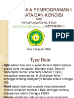 Tipe Data Dan Kondisi