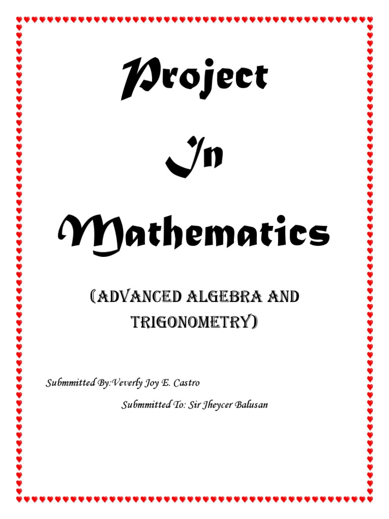 Advanced Algebra & Trigonometry Project | PDF