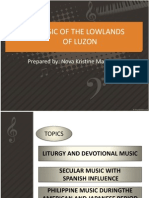Music of the Lowlands of Luzon: Liturgy, Secular Spanish Influence, and Wartime Periods