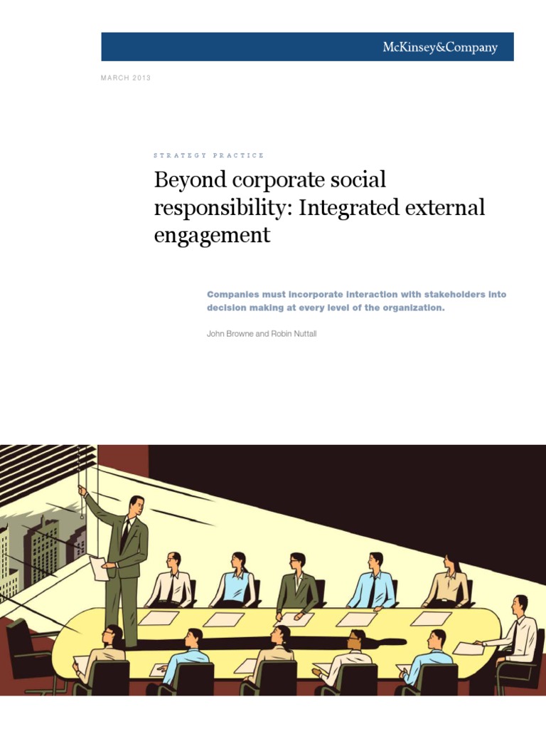 Beyond Corporate Social Responsibility Integrated External Engagement | PDF