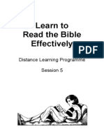 Learn To Read The Bible Effectively: Distance Learning Programme Session 5