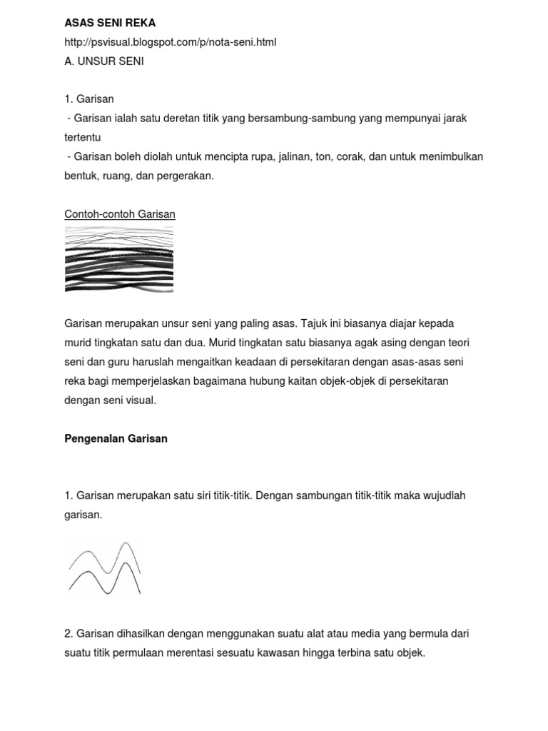 Nota Unsur Seni | PDF