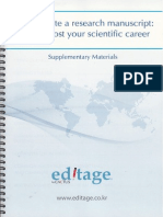 How to Write a Research Manuscript ? Tips to Boost Your Scientific Career,