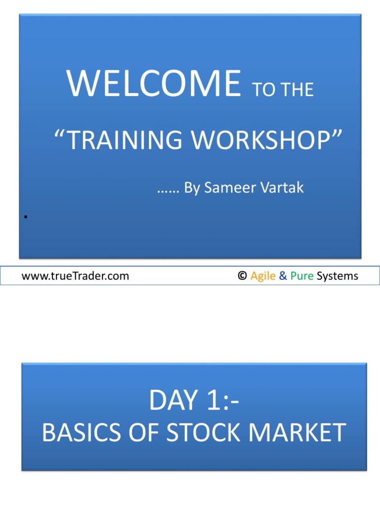 Training Day-1 Stock Market | PDF | Reserve Bank Of India | Repurchase ...