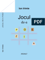 Jocul De-A Poezia - Ion Irimie