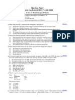 Question Paper Security Analysis (MB331F): July 2008