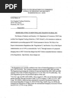 NET Global's Unlicensed Export of More Than 100 Tons of Sodium Cyanide and Potassium Cyanide to Israel