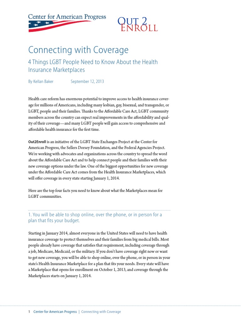 Connecting With Coverage PDF Health Insurance Marketplace Tax Credit