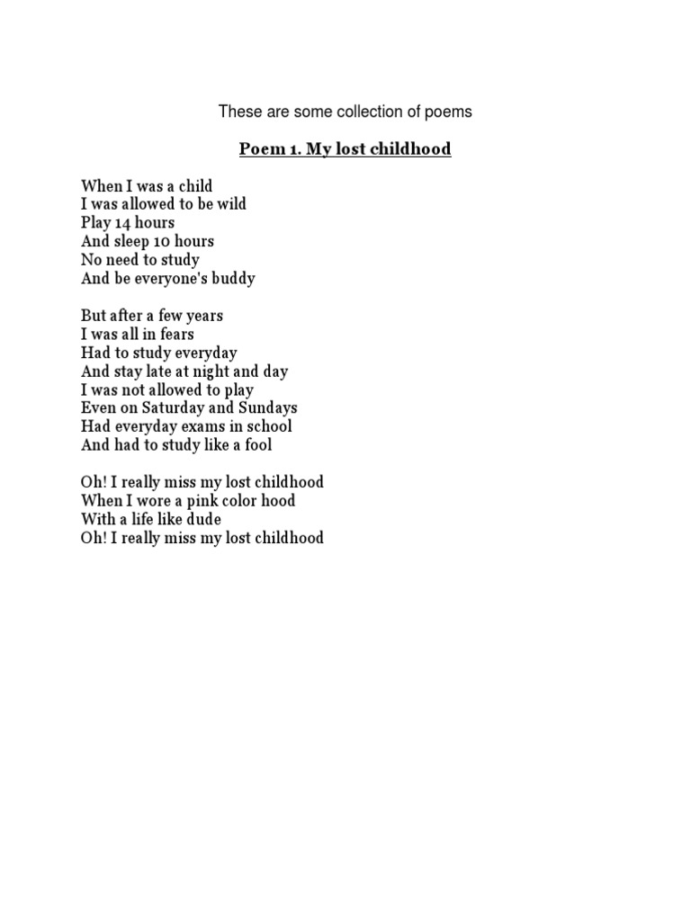 Anita Dash (Class VI-i) - Collections of Poems | PDF | Language Arts ...