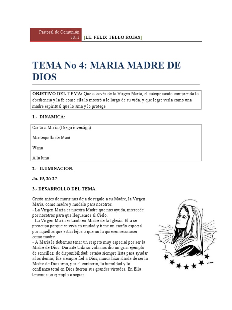 María, Madre de Dios y su Intercesión | PDF | Rosario | María, madre de ...