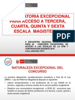 Concurso Excepcional de Acceso A Las Escalas de La CPM y Contratacion Docente