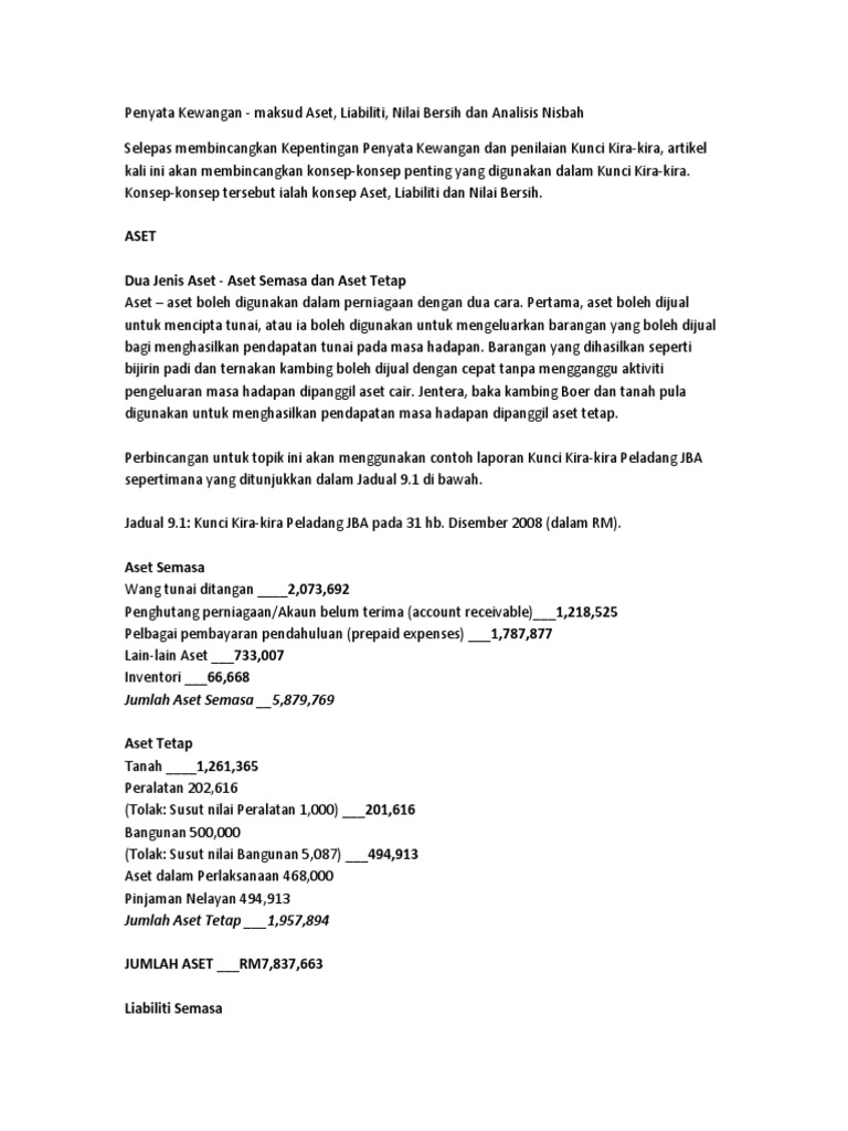 Penyata Kewangan Pdf