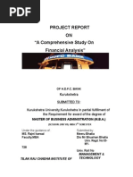 Project Report ON "A Comprehensive Study On Financial Analysis"