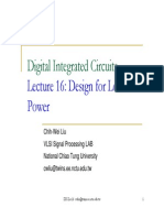 Digital Integrated Circuits Lecture 16: Design for Low Power
