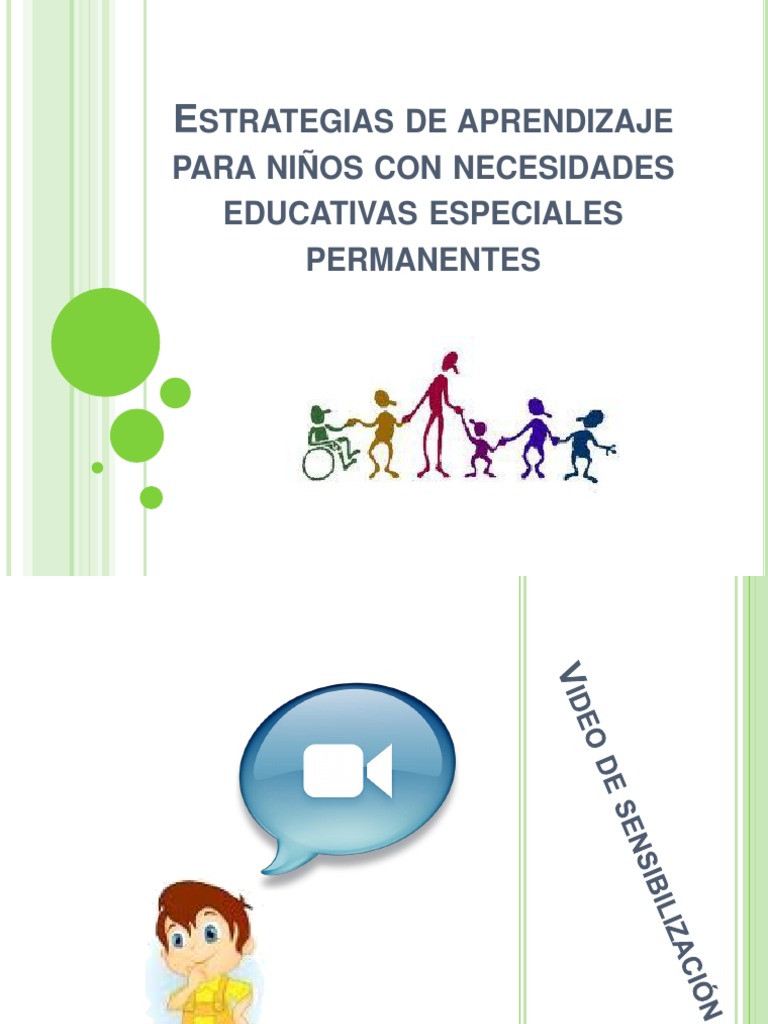 Estrategias de Aprendizaje para Niños Con Necesidades Educativas | PDF ...
