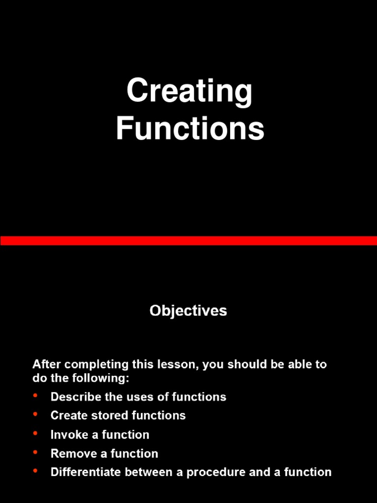 How to Create Functions in Programming | PDF